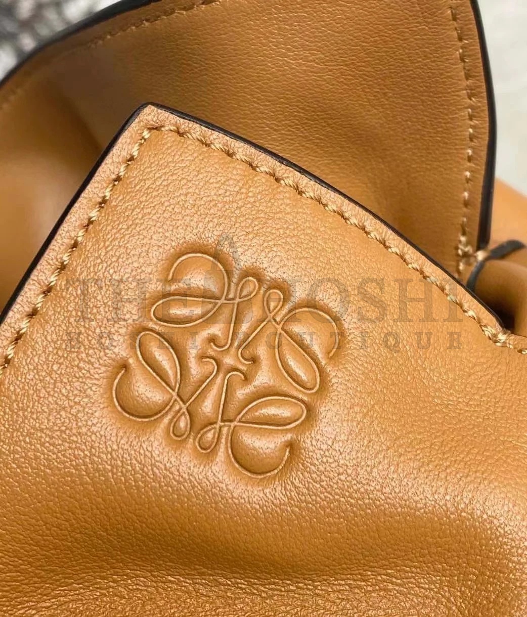 L0ew* Flamenco Clutch Bag In Brown Calfskin Master Quality