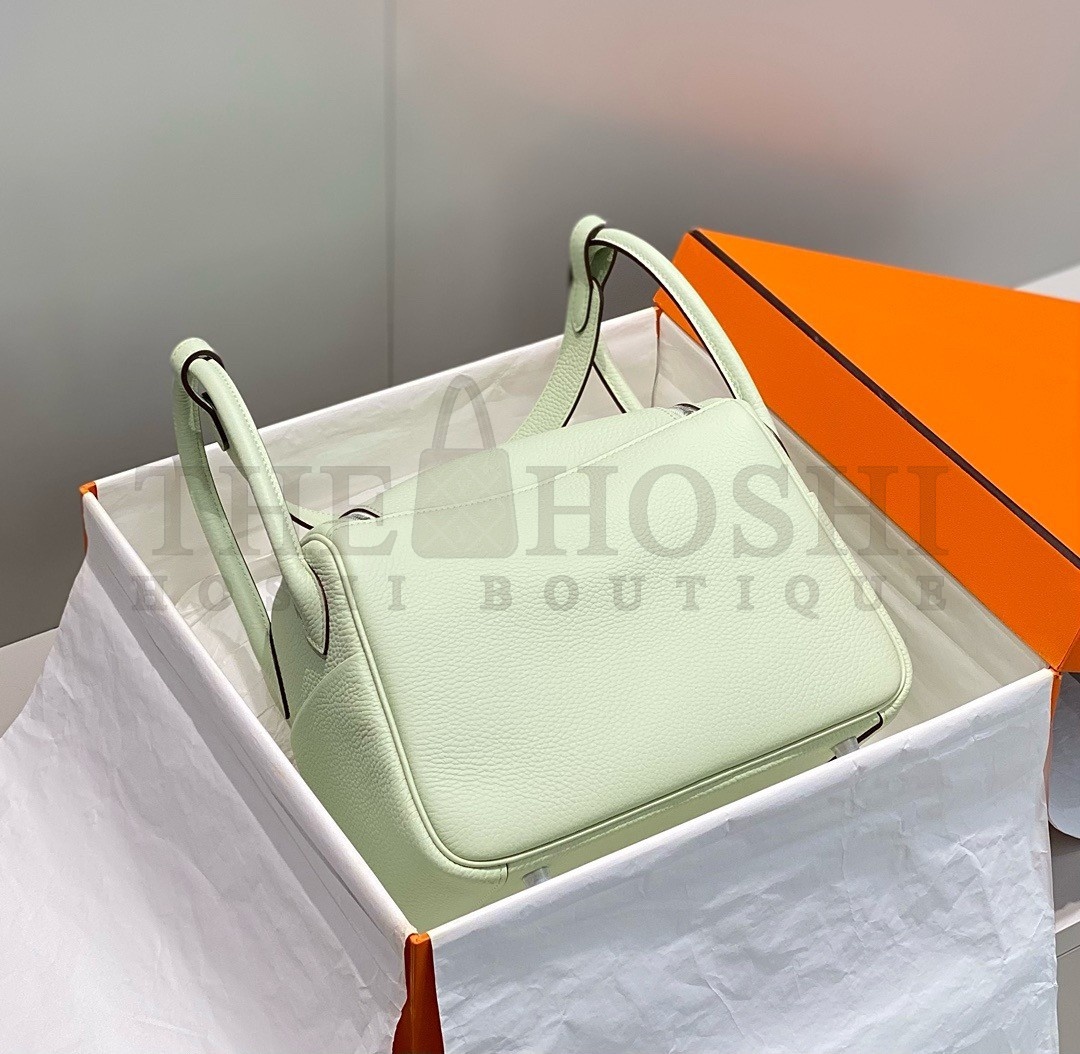 H**me5 Lindy 26cm Bag In Vert Fizz Clemence Leather GHW Master Quality