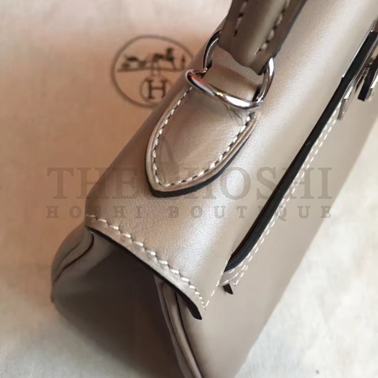 H**me5 Swift Kelly 25cm Retourne Handmade Grey Bag Master Quality