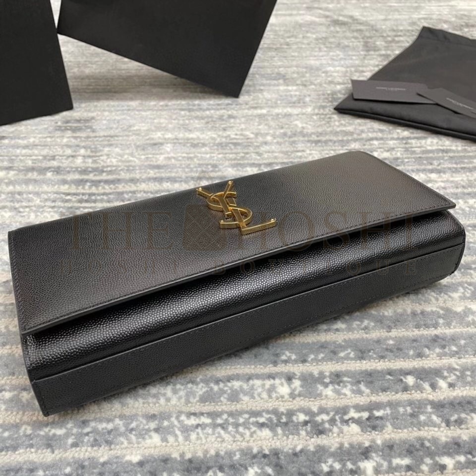 Sa1nt Lau*nt Kate Clutch In Black Grained Leather Master Quality