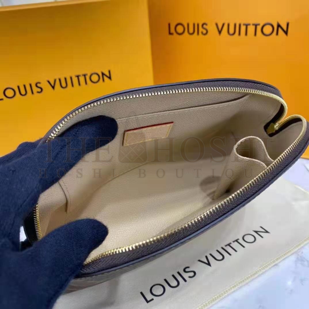 L0vis Vvtt0n LV Women Cosmetic Pouch GM Coated Canvas Cowhide Leather Master Quality