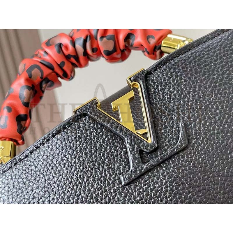 L0vis Vvtt0n LV Women Capucines MM Handbag Black Taurillon Leather Master Quality