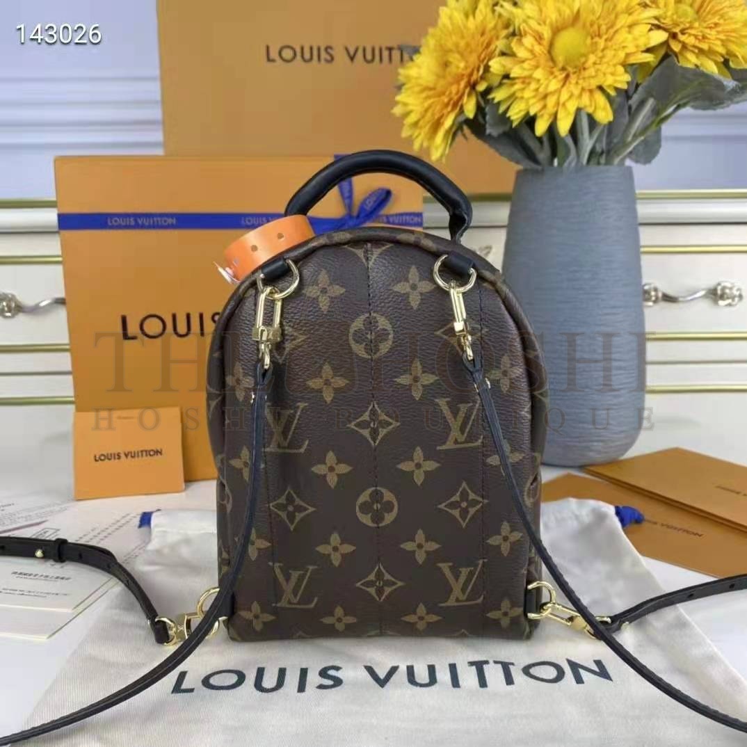L0vis Vvtt0n LV Unisex Palm Springs Mini Monogram Coated Canvas Textile Lining Master Quality