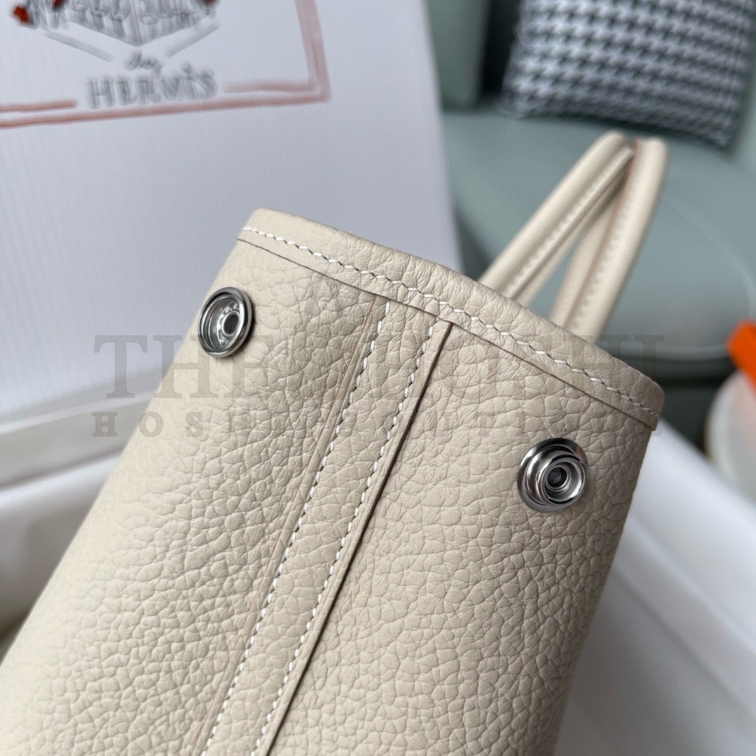 H**me5 Garden Party 30 Handmade Bag in Beton Negonda Leather Master Quality