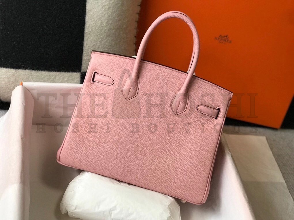 H**me5 Birkin 35 Bag in Pink Clemence Leather with GHW Master Quality