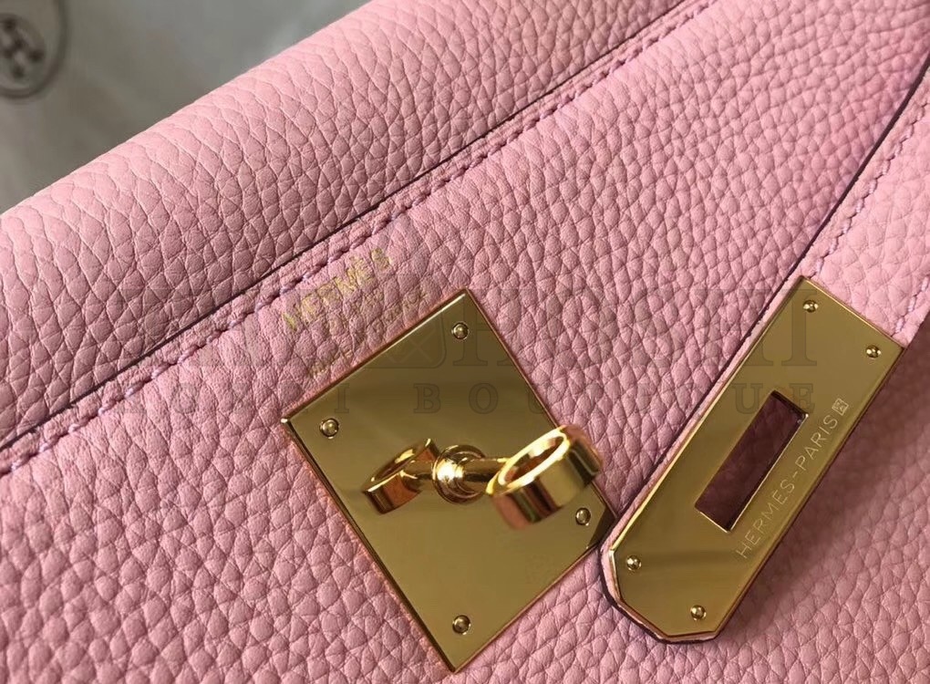 H**me5 Pink Clemence Kelly 25cm GHW Bag Master Quality