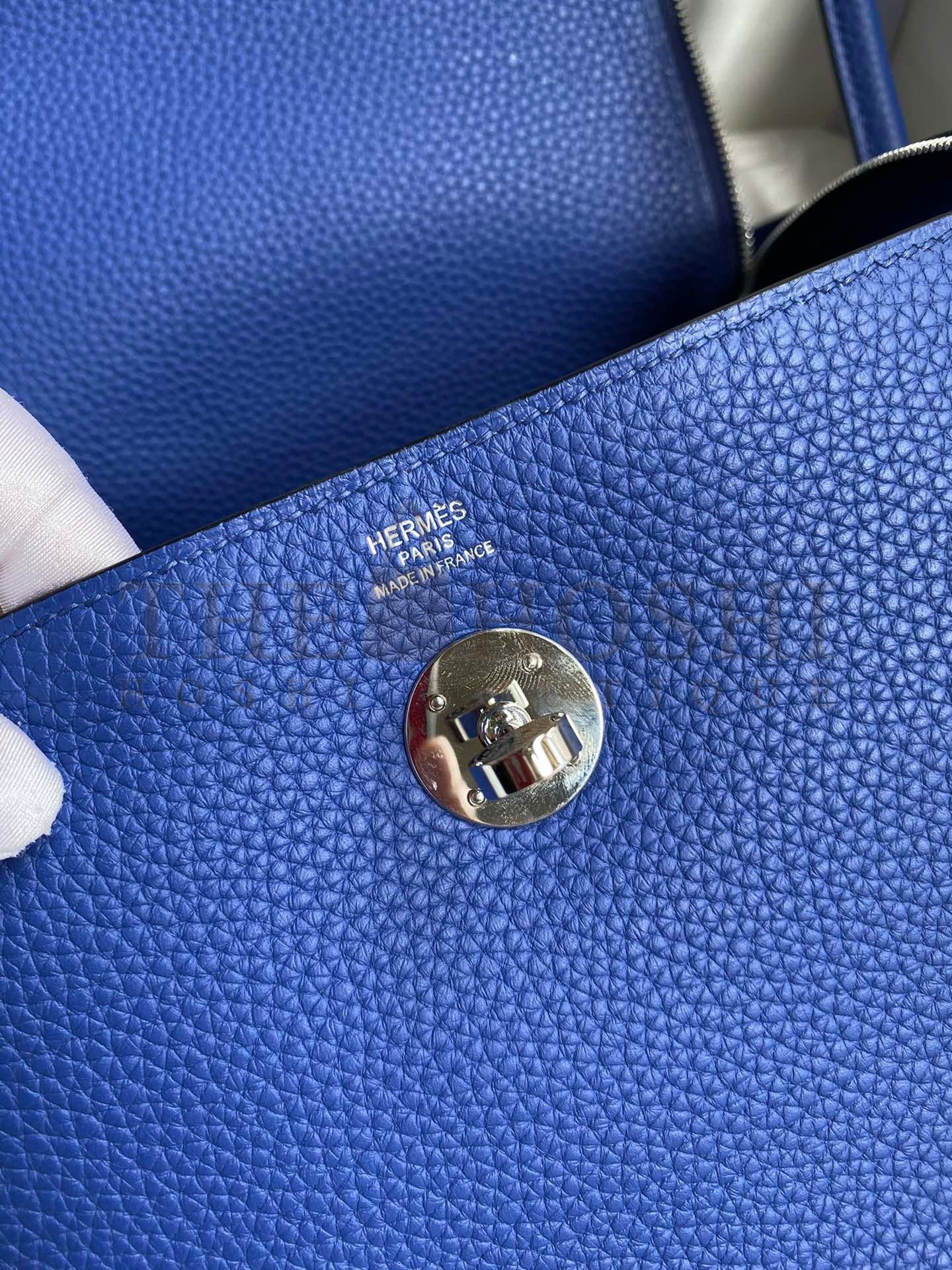 H**me5 Lindy 26 Handmade Bag In Blue Electric Clemence Leather Master Quality