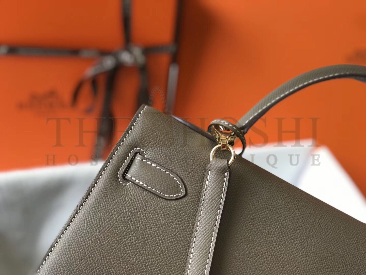 H**me5 Taupe Epsom Kelly 32cm Sellier Bag Master Quality
