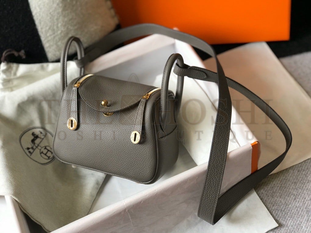 H**me5 Lindy Mini Bag In Etain Clemence Leather GHW Master Quality