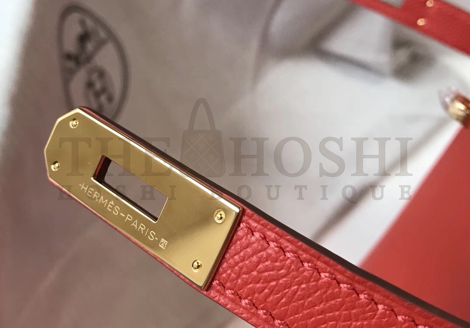 H**me5 Kelly 28cm Sellier Bag In Red Epsom Leather Master Quality