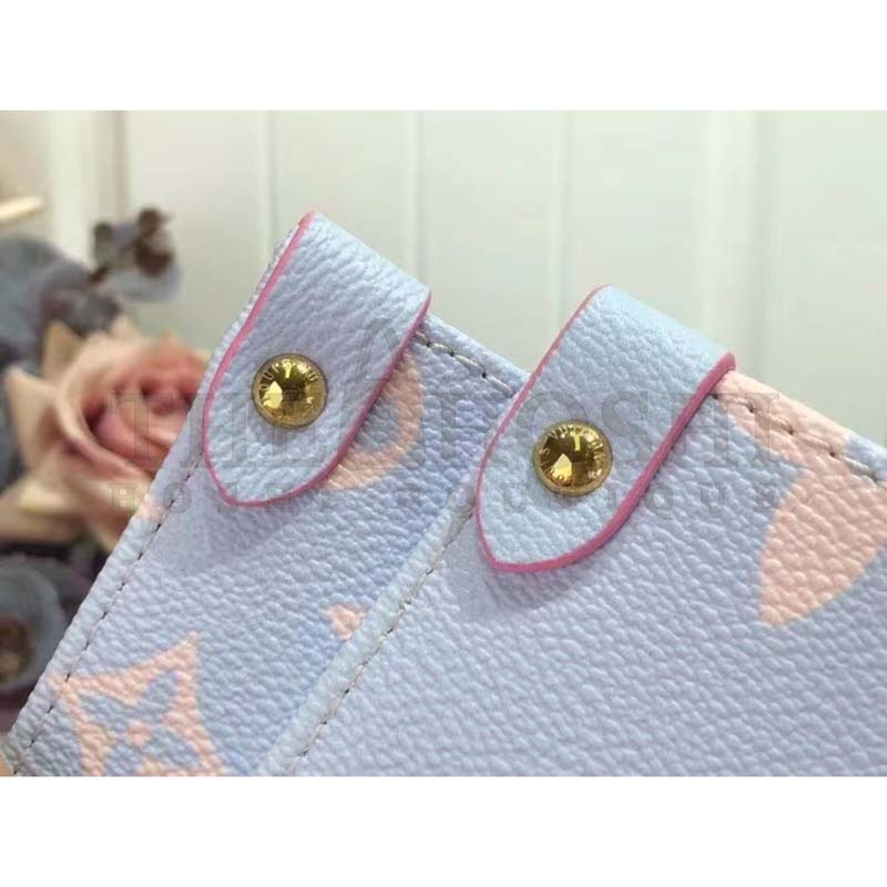 L0vis Vvtt0n LV Women Onthego GM Tote Sunrise Pastel Monogram Coated Canvas Master Quality