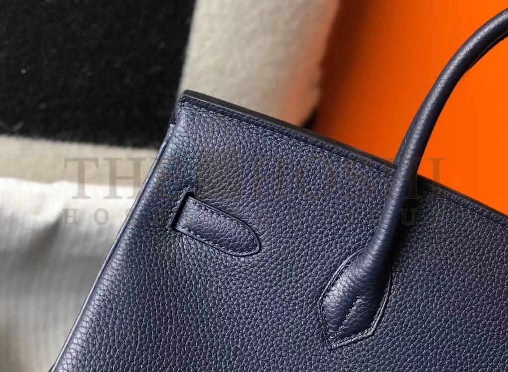 H**me5 Navy Blue Clemence Birkin 35cm Bag Master Quality