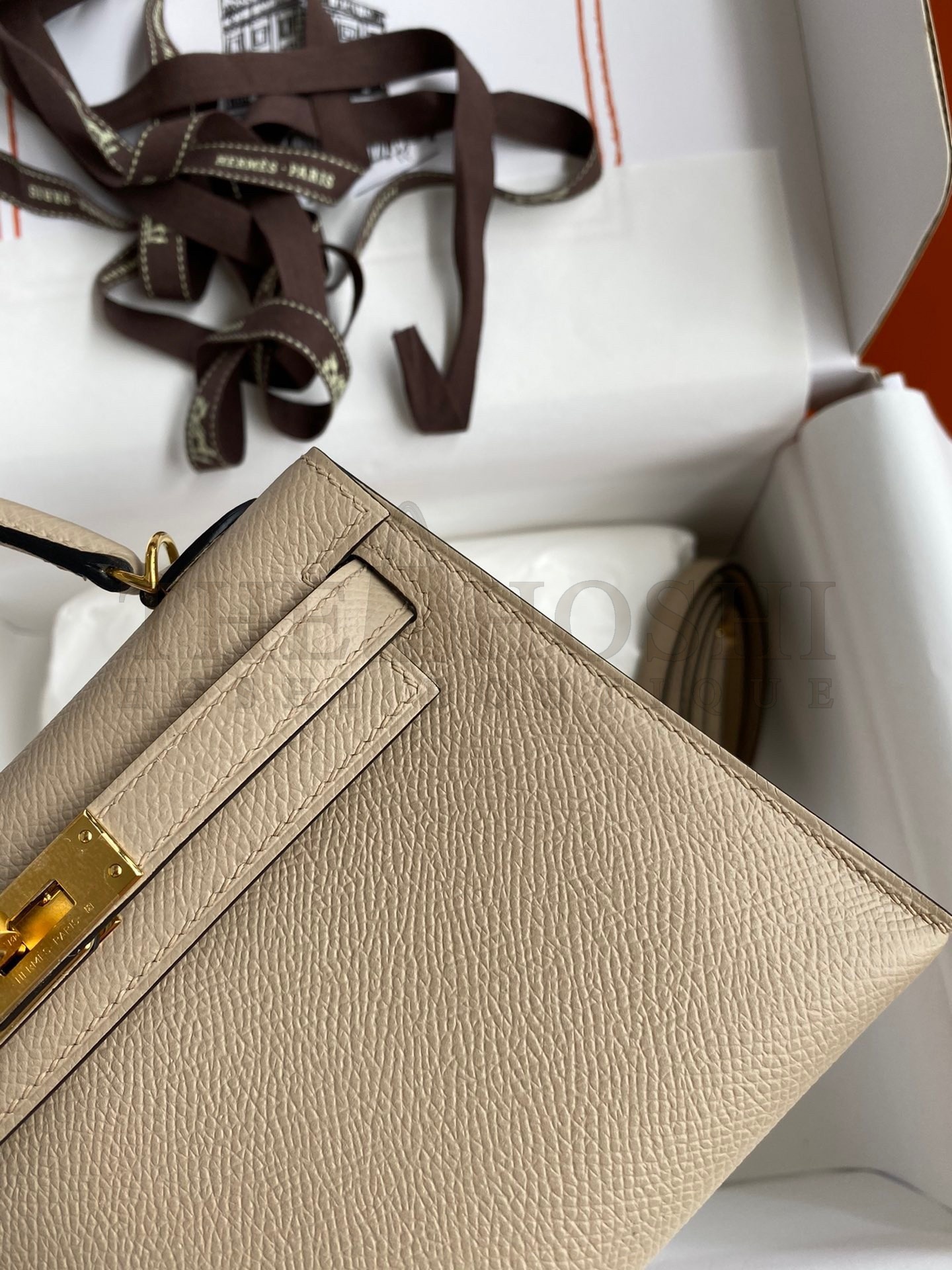 H**me5 Kelly Mini II Sellier Handmade Bag In Trench Epsom Calfskin Master Quality