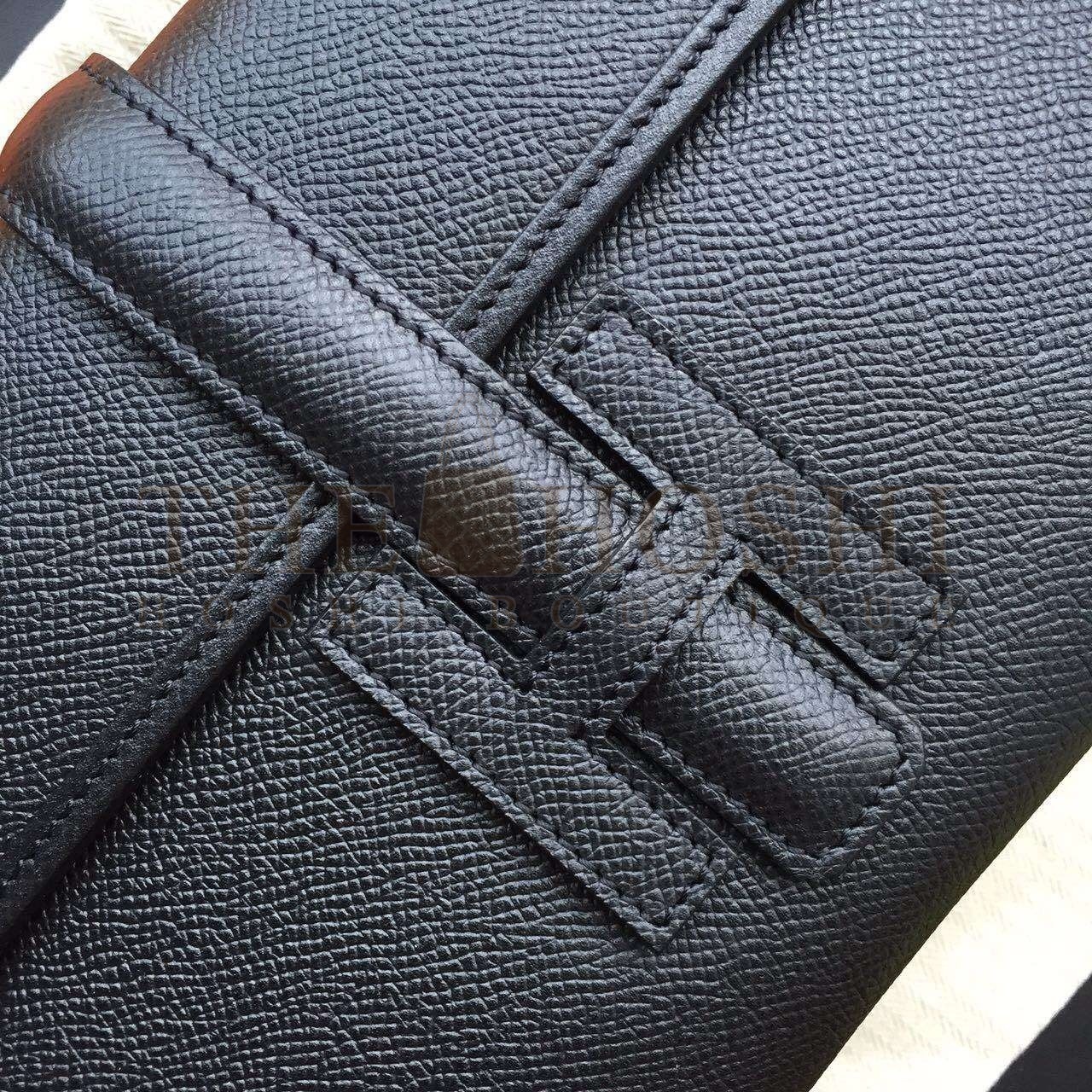 H**me5 Black Epsom Jige Elan 29 Clutch Bag Master Quality