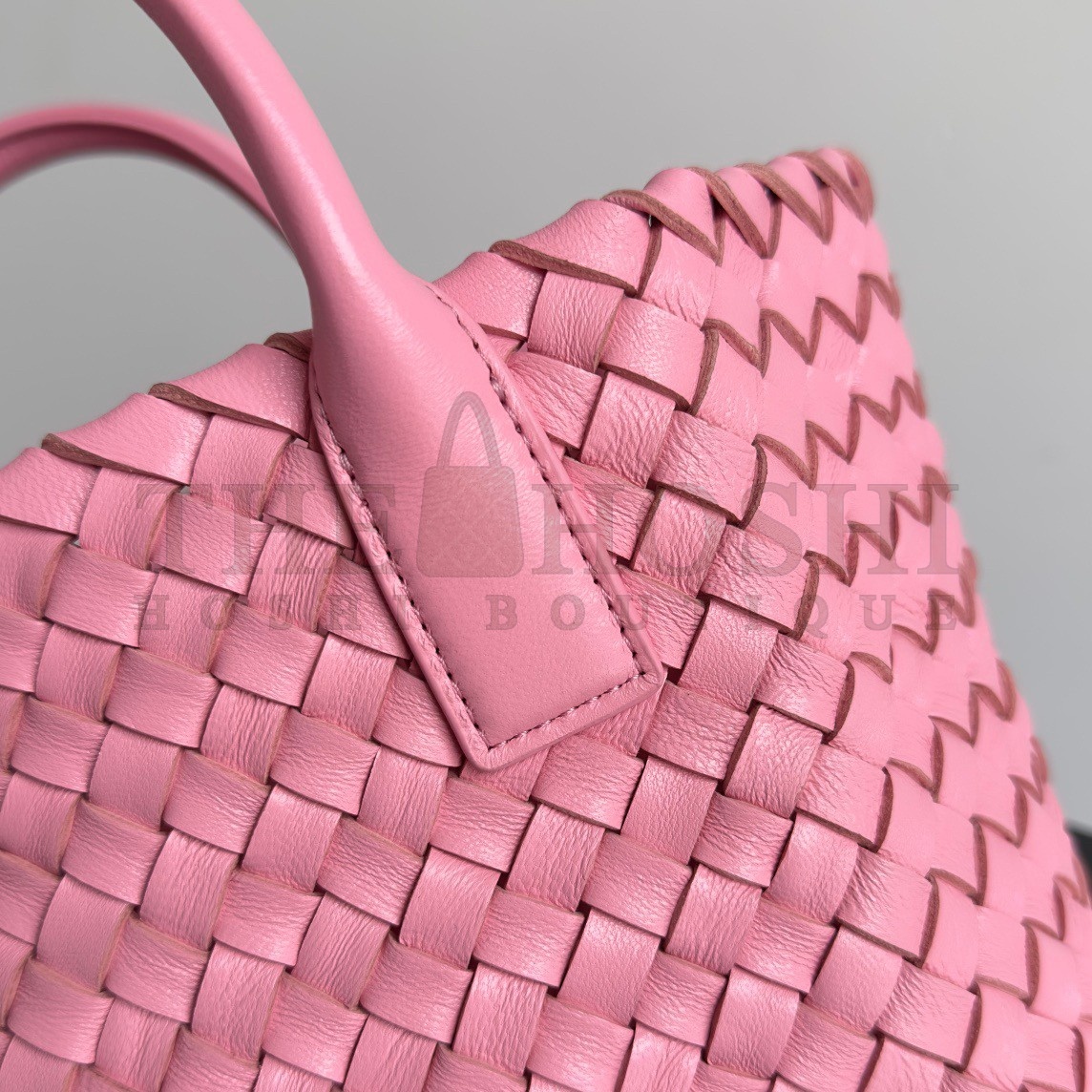 B0tt*ga Ven*ta Cabat Mini Bag In Pink Intrecciato Lambskin Master Quality
