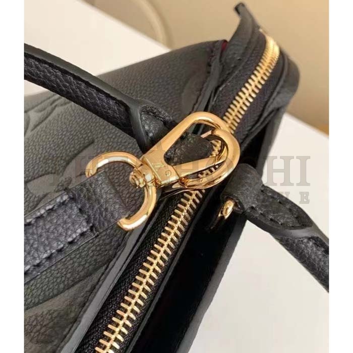 L0vis Vvtt0n LV Women Petit Palais Handbag Noir Embossed Grained Cowhide Leather Master Quality