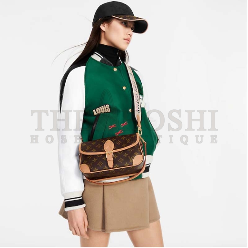 L0vis Vvtt0n LV Women Diane Satchel Brown Monogram Coated Canvas Textile Lining Master Quality