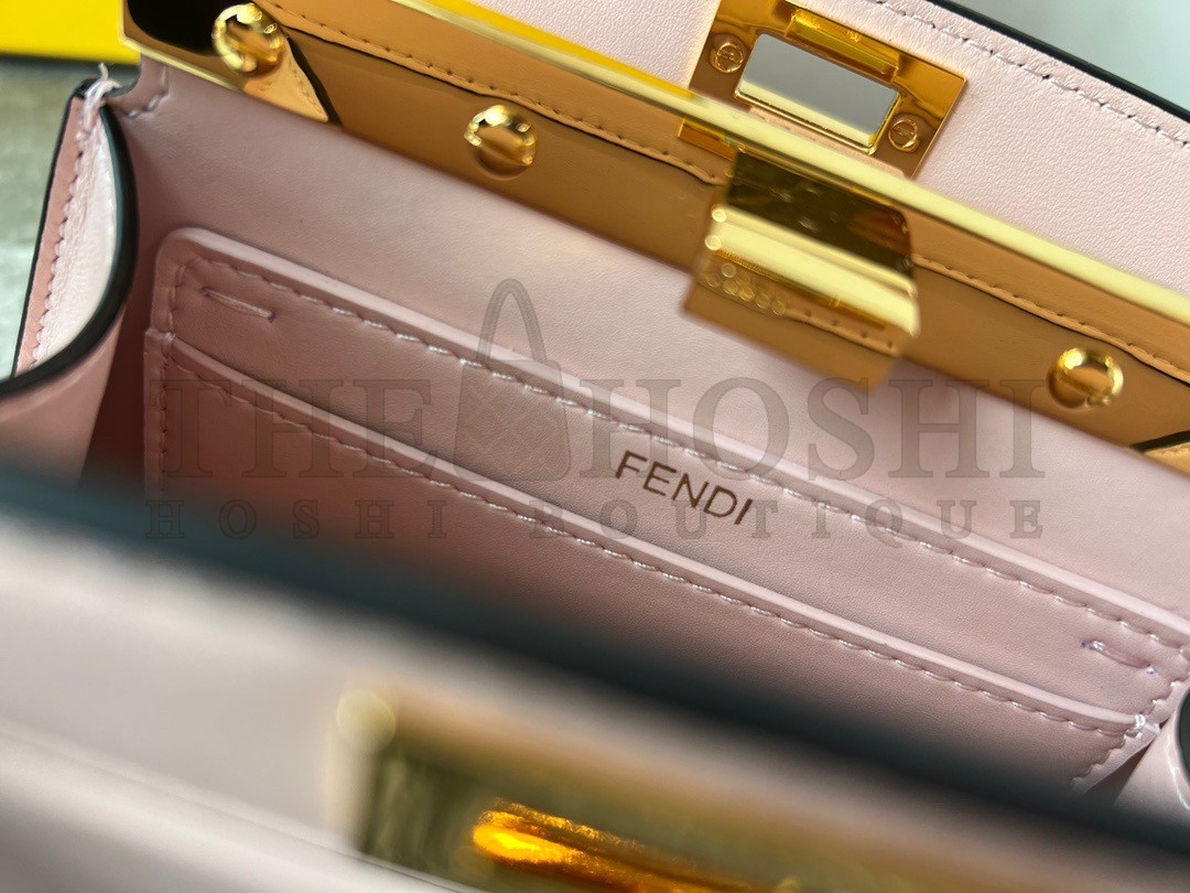 F**di Peekaboo ISeeU Petite Bag In Pink Nappa Leather Master Quality