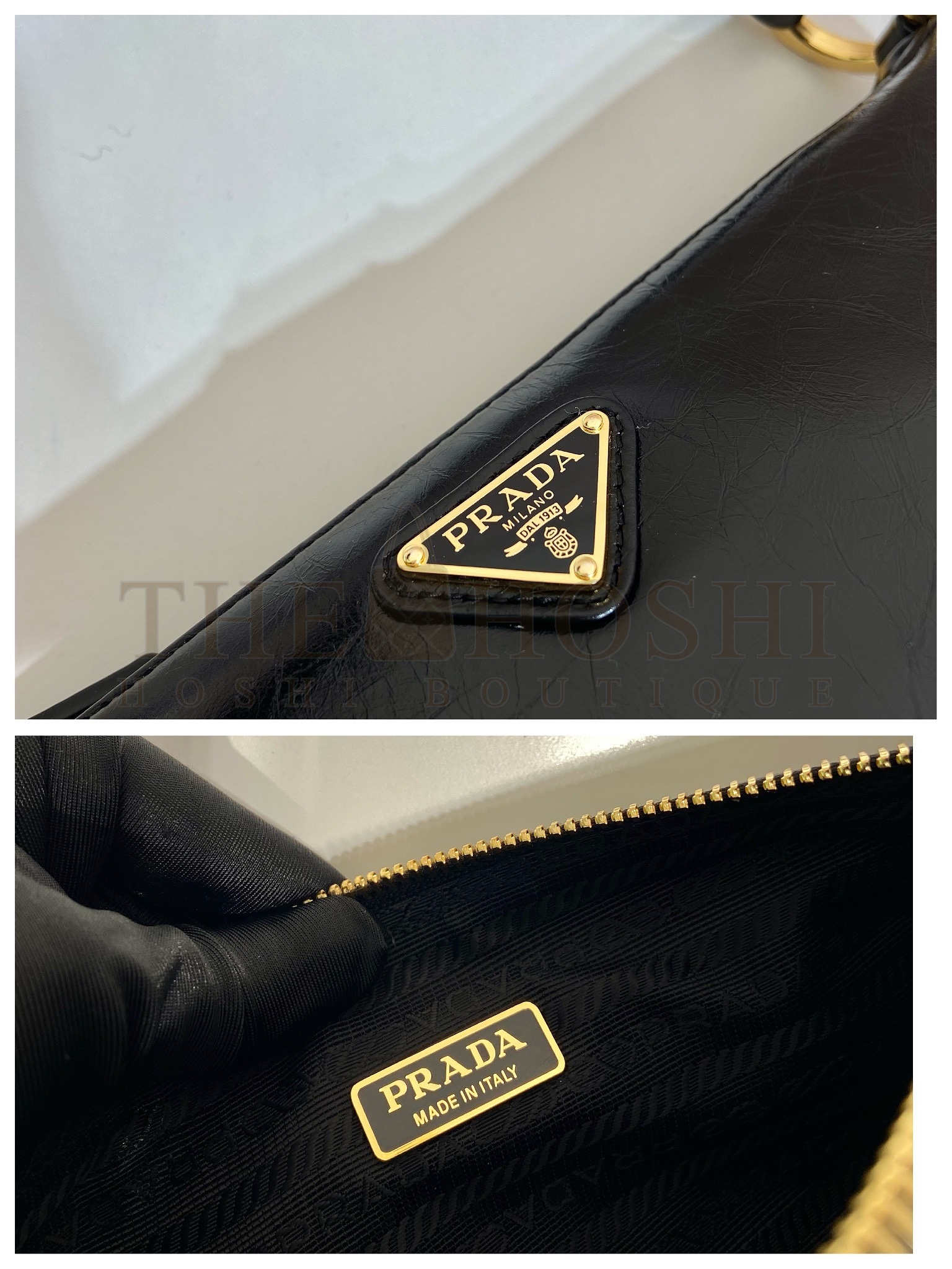 Pra*a Women Re-Edition 2002 Re-Nylon Brushed Leather Shoulder Bag Black Master Quality