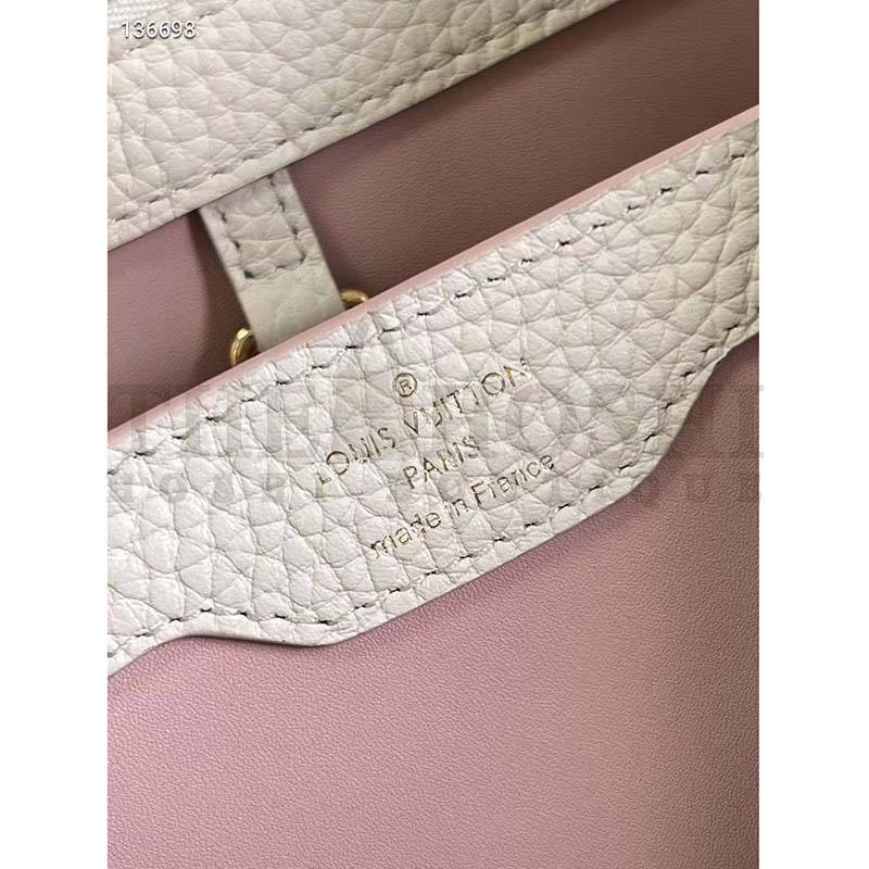 L0vis Vvtt0n LV Women Capucines MM Handbag Pink Taurillon Leather Canvas Master Quality