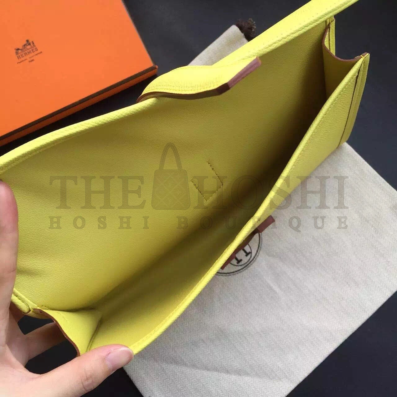 H**me5 Yellow Epsom Jige Elan 29 Clutch Bag Master Quality