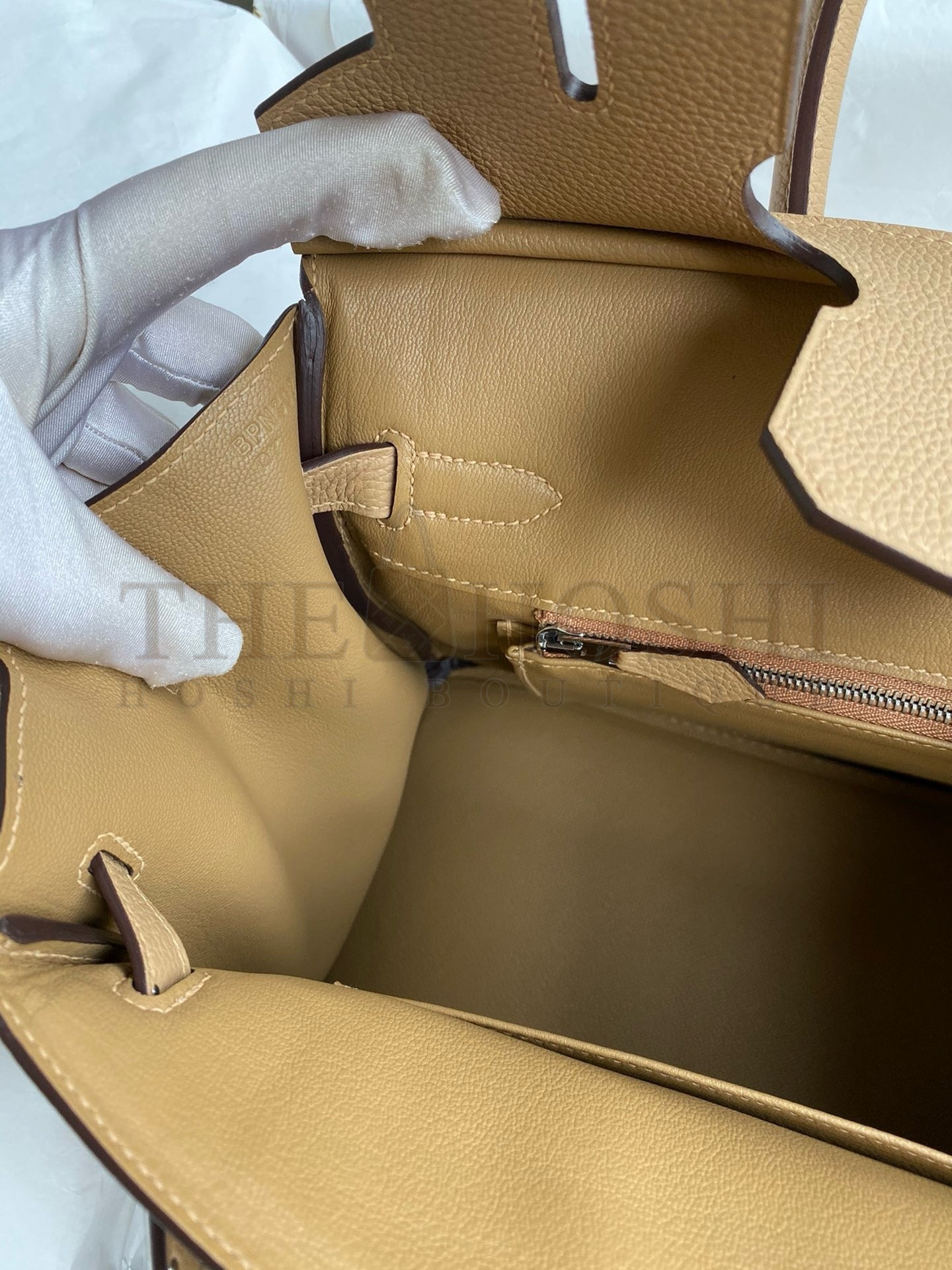 H**me5 Birkin 30 Retourne Handmade Bag In Chai Clemence Leather Master Quality