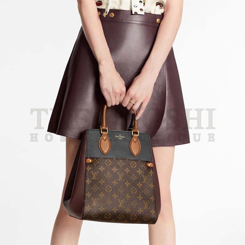 L0vis Vvtt0n LV Women Fold Tote MM Monogram Canvas Calfskin Leather Master Quality