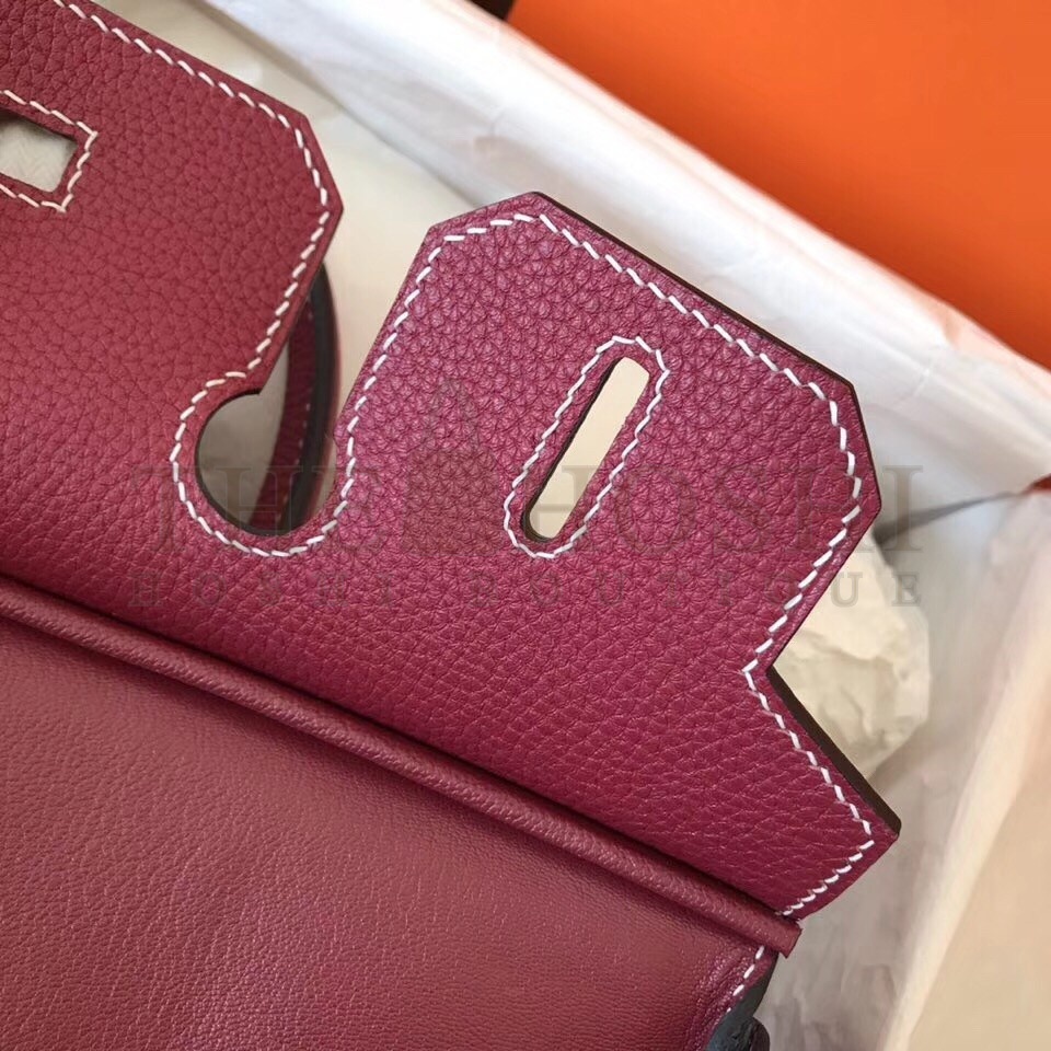 H**me5 Ruby Birkin 30cm Clemence Handmade Bag Master Quality