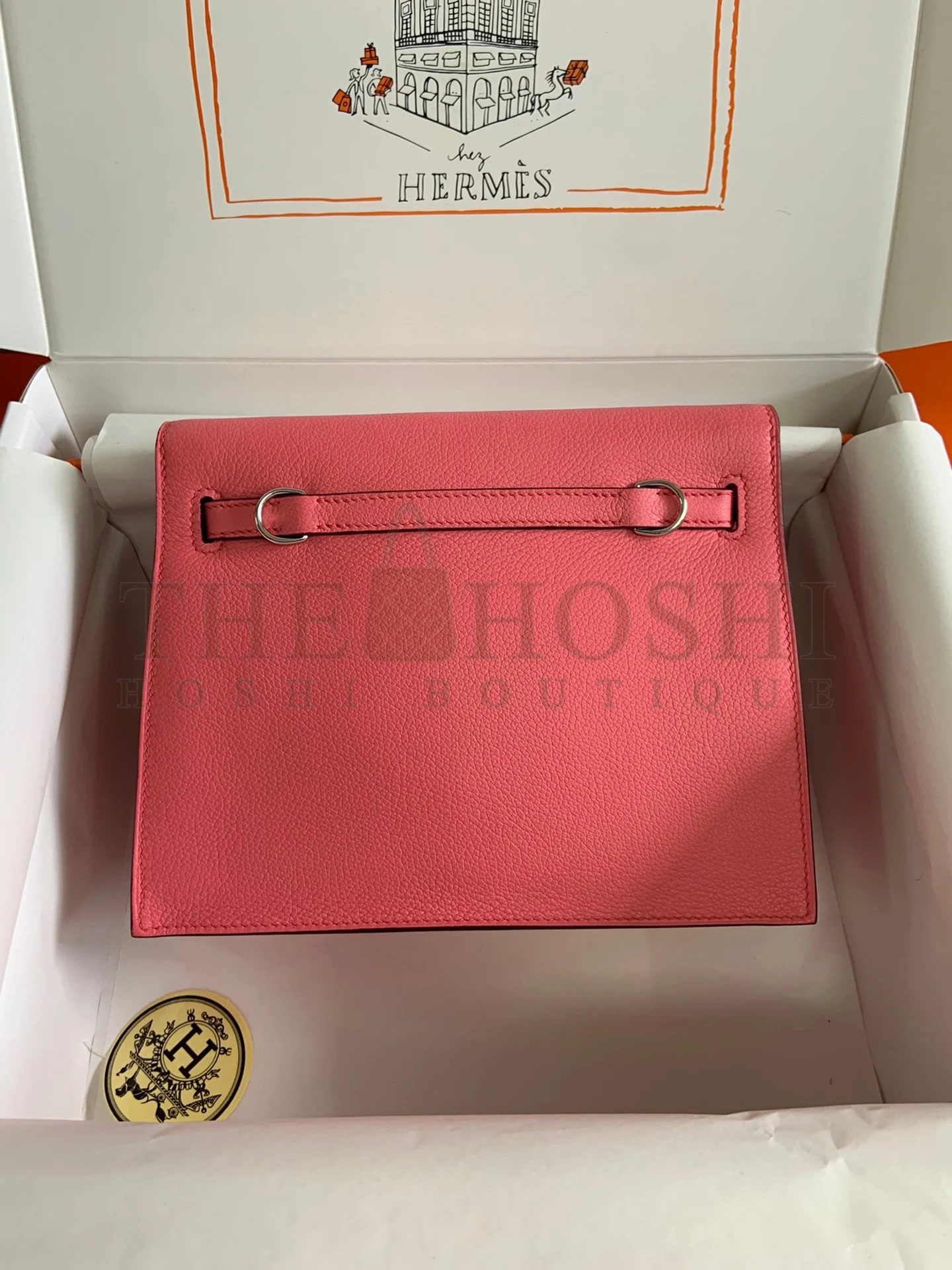 H**me5 Kelly Danse II Handmade Bag In Rose Lipstick Evercolor Calfskin Master Quality