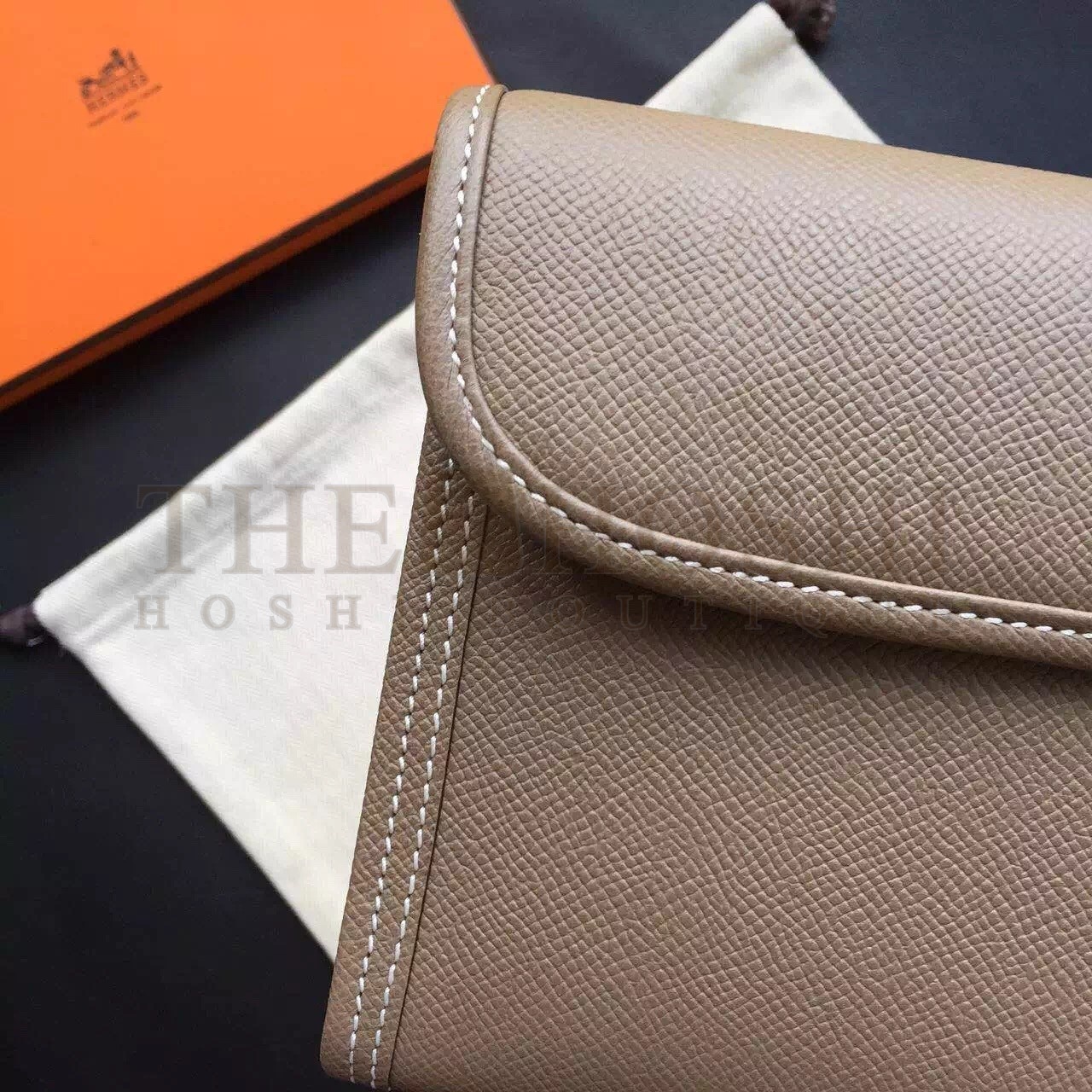 H**me5 Etoupe Epsom Jige Elan 29 Clutch Bag Master Quality