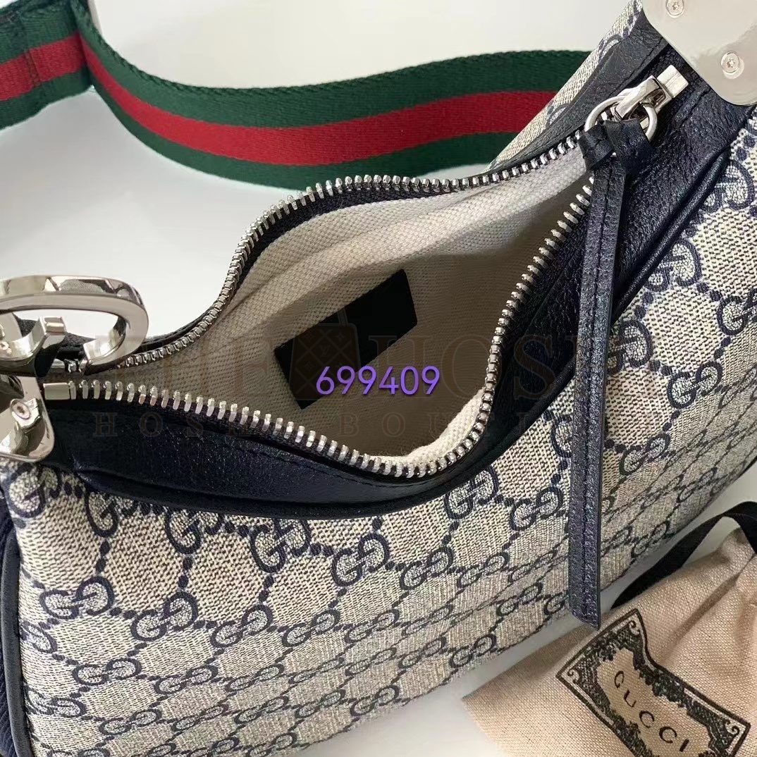 Gvc*1 Women Attache Small Shoulder Bag Beige Blue GG Svp*me Canvas Master Quality