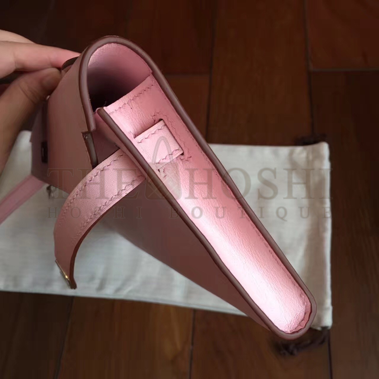 H**me5 Pink Swift Kelly Cut Handmade Bag Master Quality