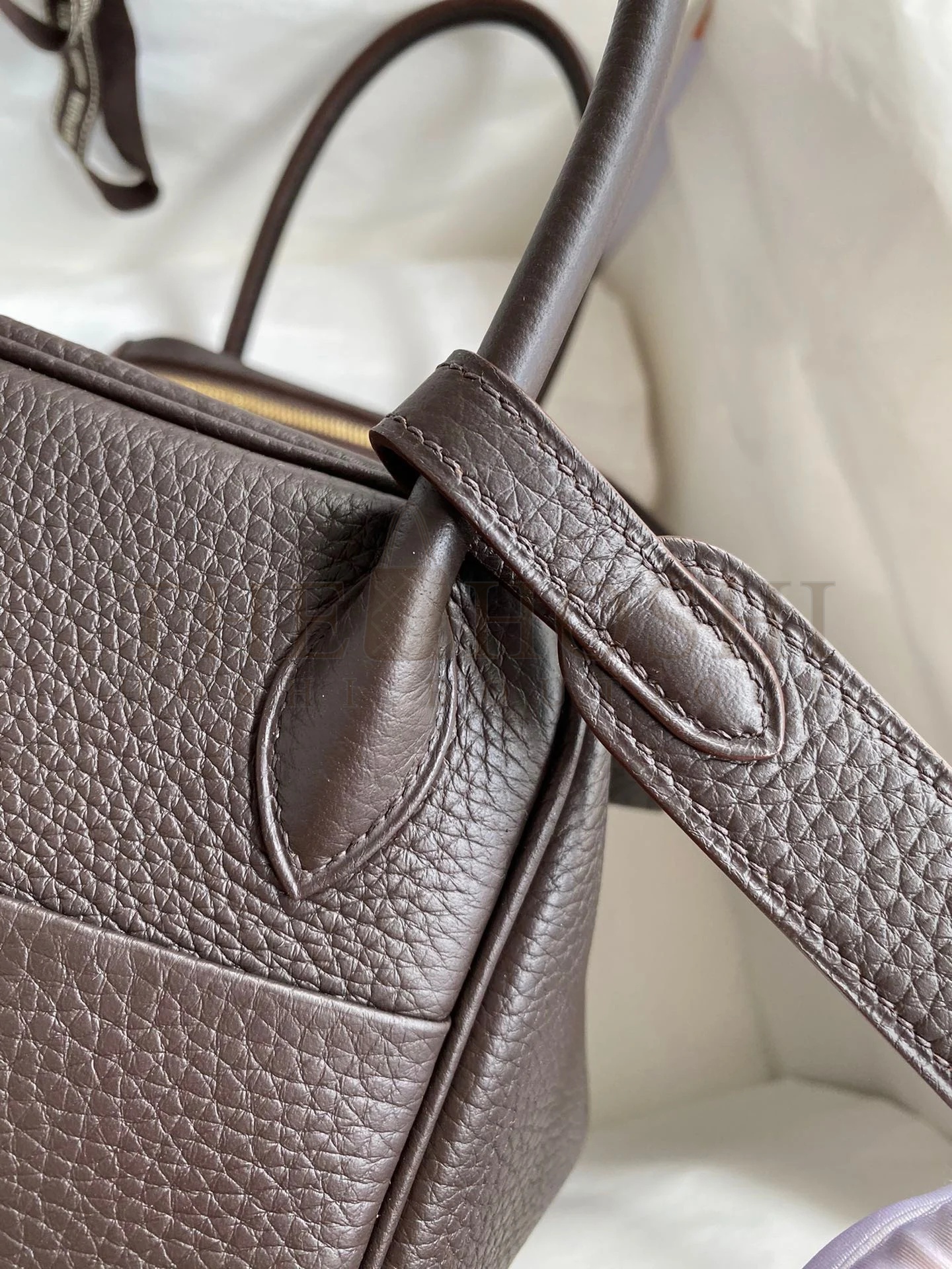 H**me5 Lindy 26 Handmade Bag In Ebene Clemence Leather Master Quality