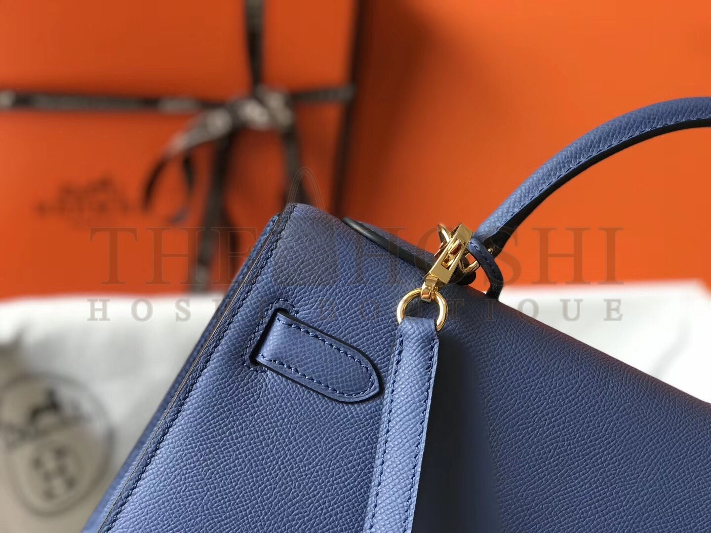 H**me5 Blue Agate Epsom Kelly 32cm Sellier Bag Master Quality