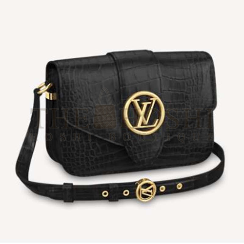 L0vis Vvtt0n LV Women LV Pont 9 Shoulder Bag Crocodilian Alligator Leather Master Quality