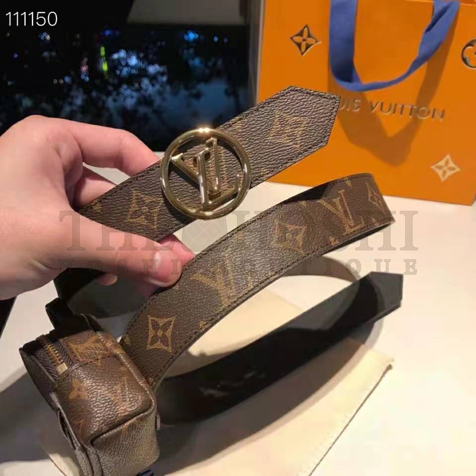 L0vis Vvtt0n LV Women Palm Spring 35mm Belt Monogram Canvas Circle Buckle Master Quality