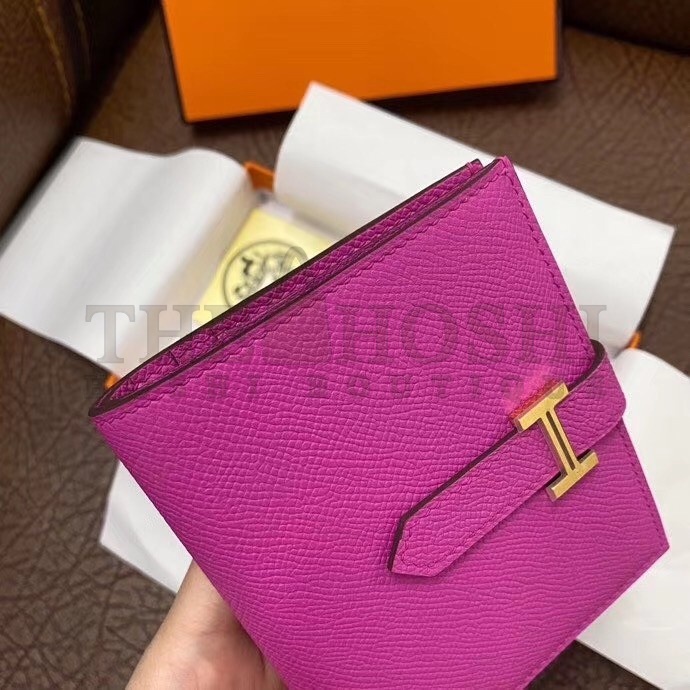 H**me5 Bearn Compact Wallet In Magnolia Epsom Leather Master Quality
