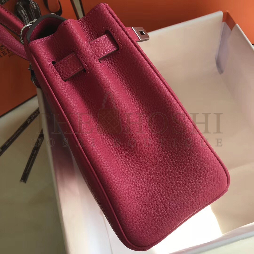 H**me5 Rose Red Clemence Kelly 28cm Bag Master Quality