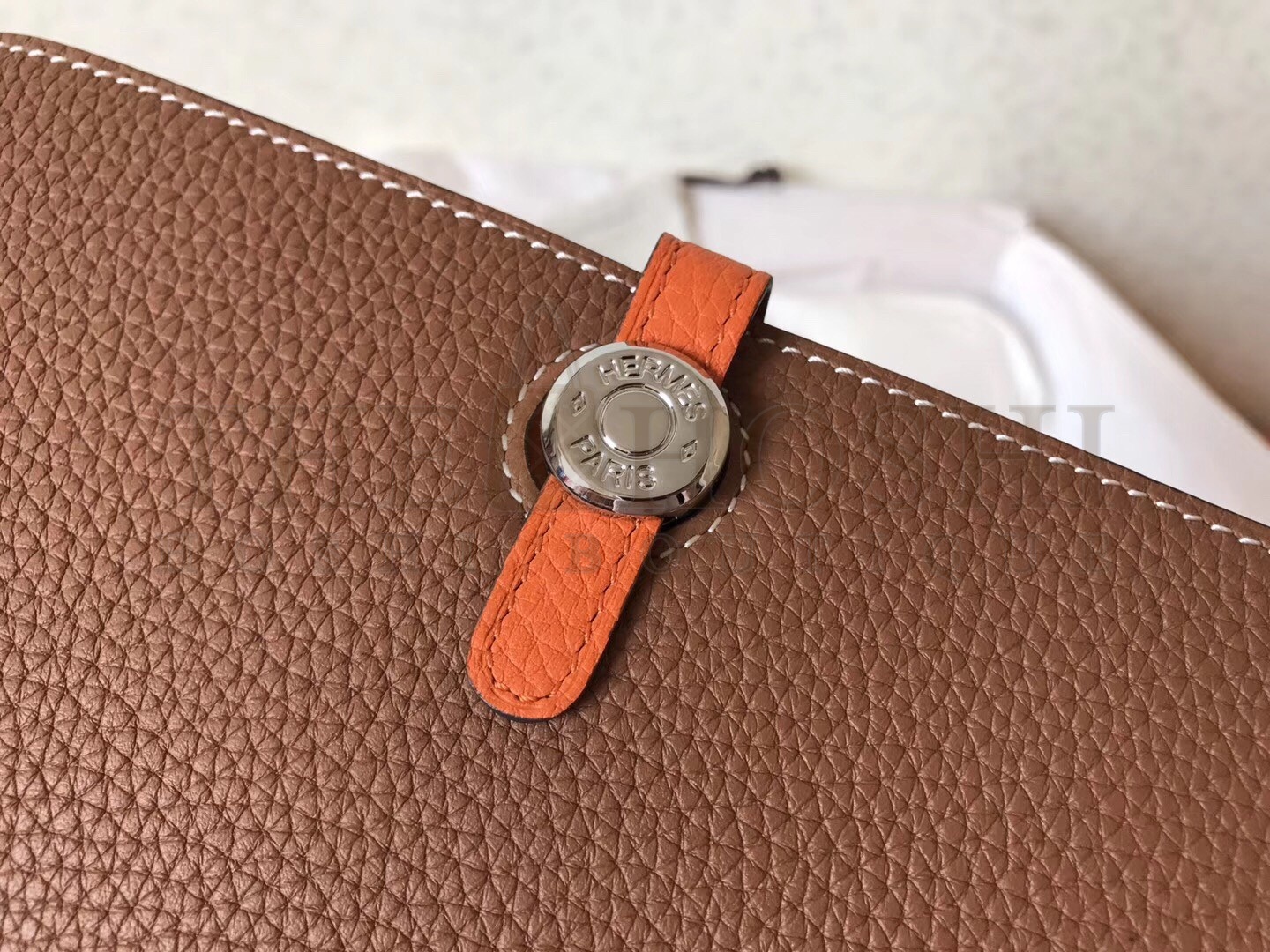 H**me5 Bicolor Dogon Duo Wallet In Brown/Orange Leather Master Quality