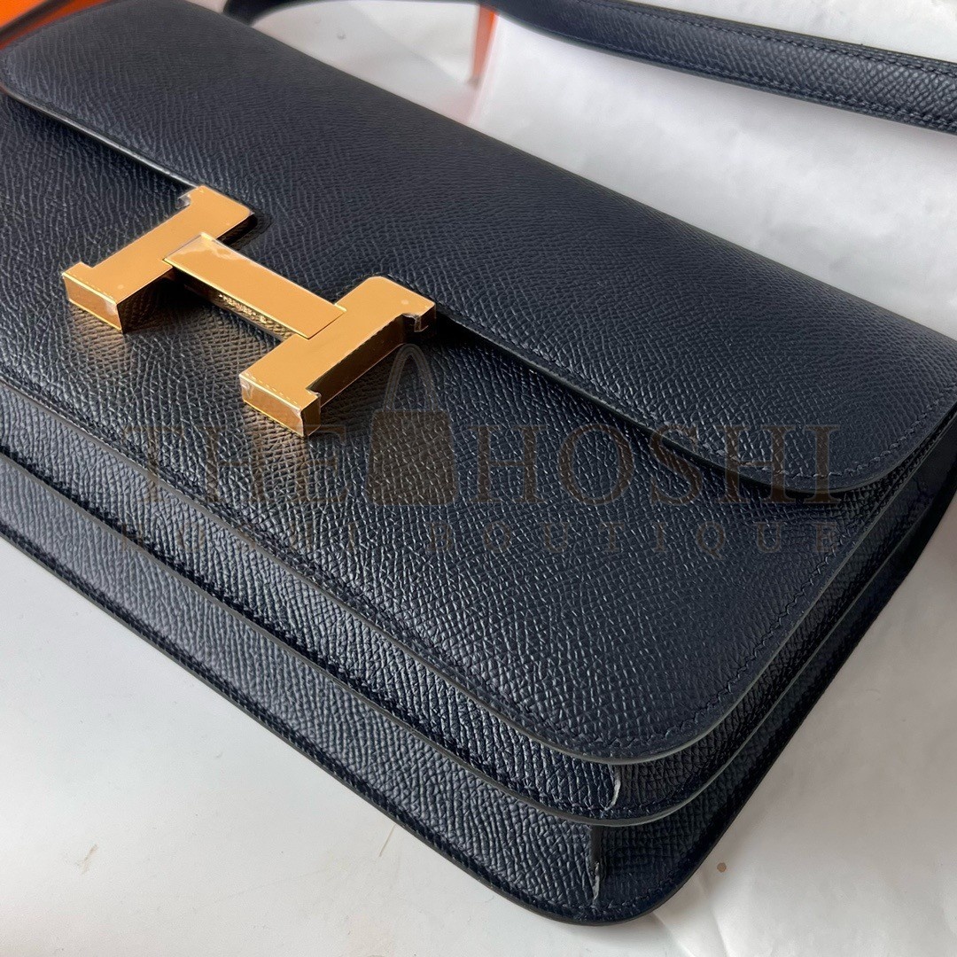 H**me5 Constance Elan Handmade Bag In Black Epsom Calfskin Master Quality