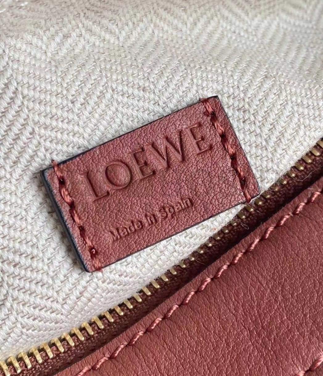 L0ew* Puzzle Mini Bag In Purple/Caramel/Blossom Calfskin Master Quality