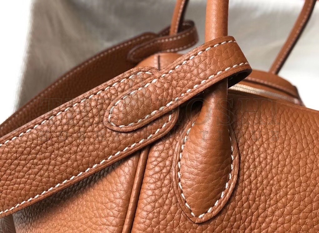 H**me5 Lindy 30cm Bag In Brown Clemence Leather Master Quality