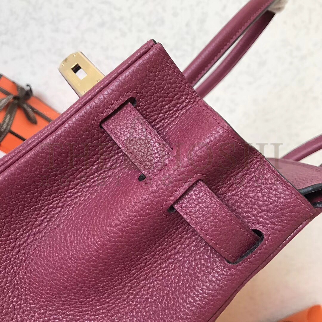 H**me5 Ruby Birkin 30cm Clemence Handmade Bag Master Quality