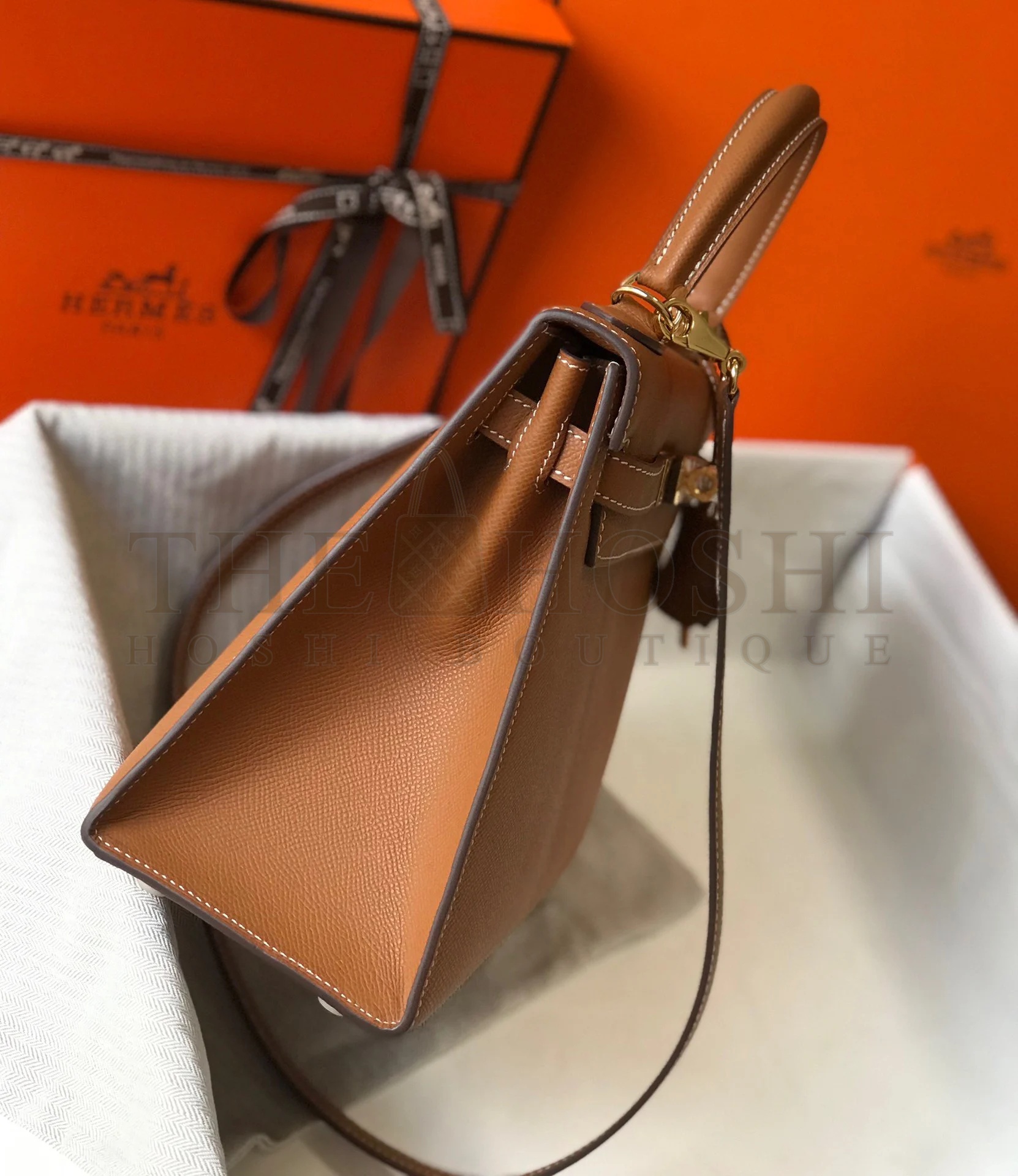 H**me5 Kelly 25cm Sellier Bag in Gold Epsom Calfskin GHW Master Quality