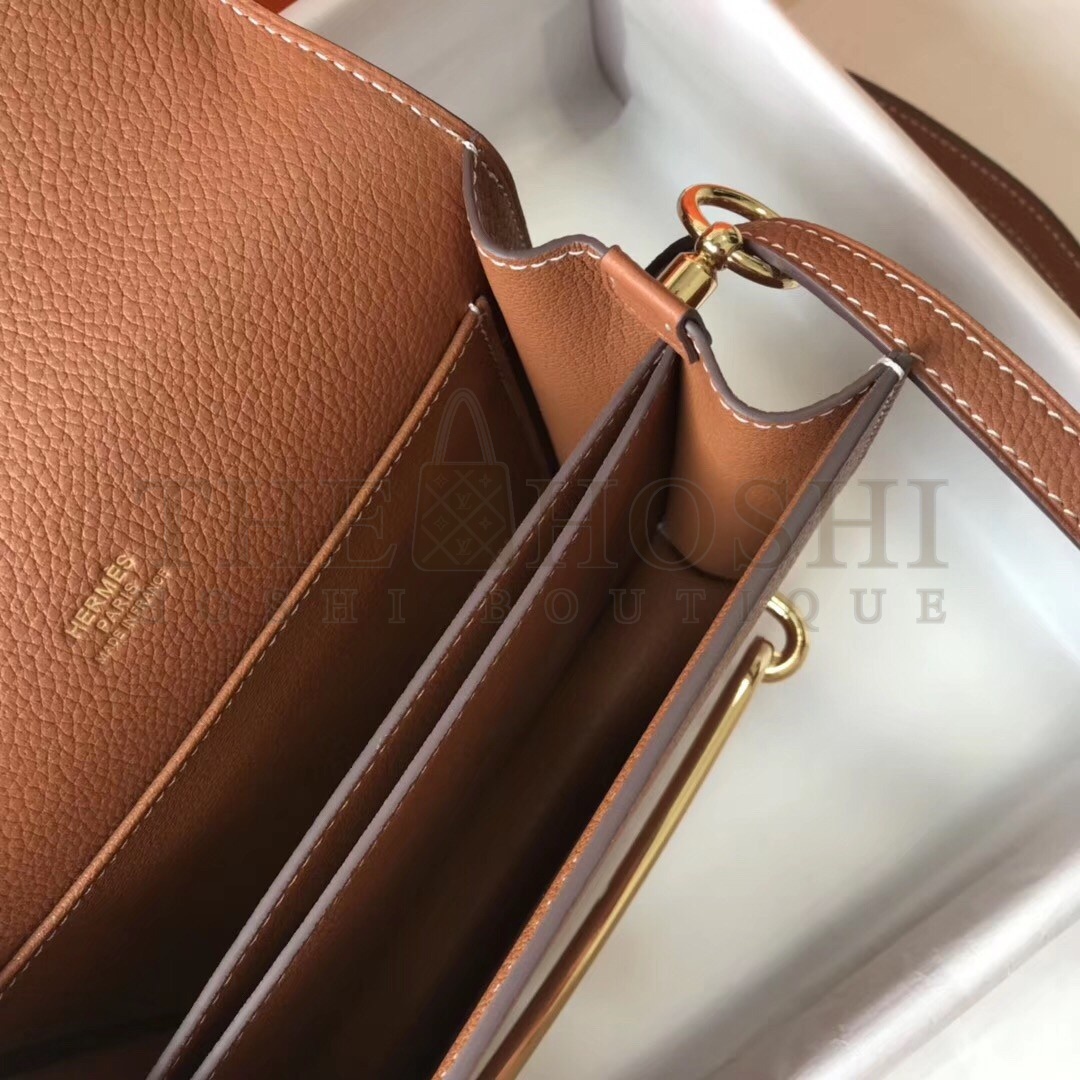 H**me5 Mini Sac Roulis 18cm Bag In Brown Evercolor Calfskin Master Quality