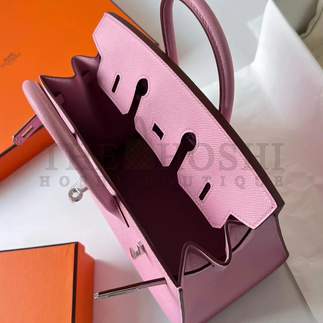 H**me5 Birkin 25 Sellier Handmade Bag In Rose Confetti Epsom Calfskin Master Quality