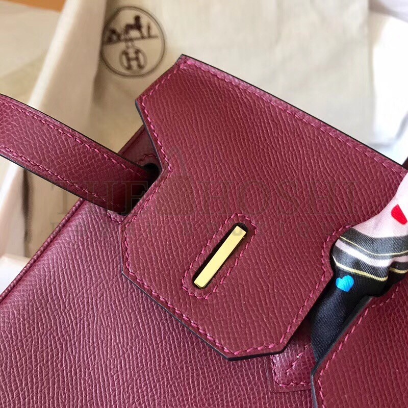 H**me5 Bordeaux Birkin 30cm Epsom Handmade Bag Master Quality
