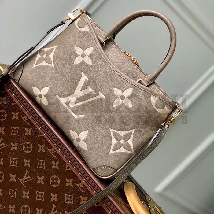 L0vis Vvtt0n LV Women Trianon PM Bag Beige Embossed Grained Cowhide Leather Master Quality