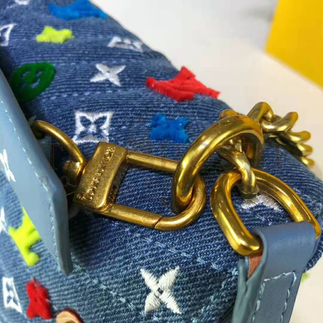 L0vis Vvtt0n LV Women New Wave Chain Bag MM-Blue Master Quality