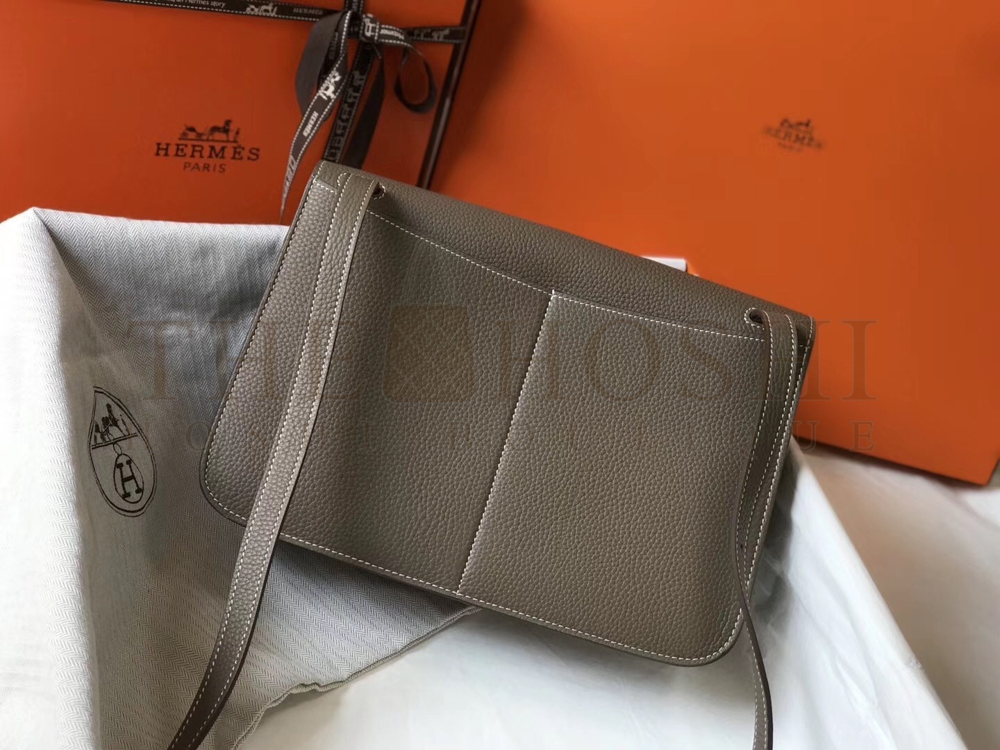 H**me5 Halzan Bag In Etoupe Clemence Leather Master Quality